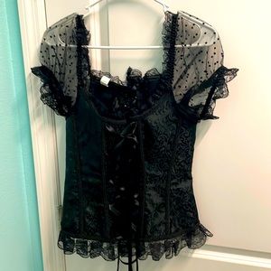 Black lingerie top